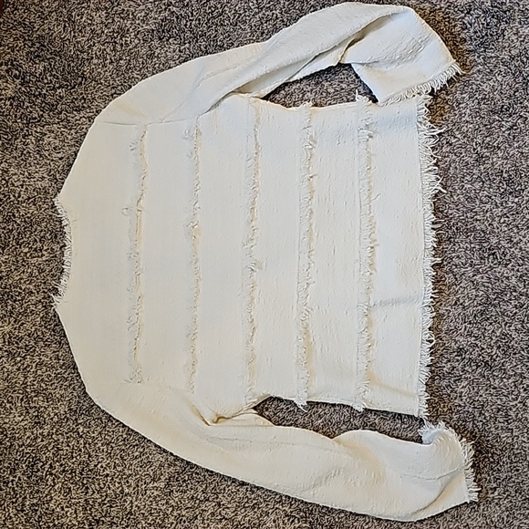 STUNNING REBECCA TAYLOR textured tweed frill jacket - Picture 10 of 14